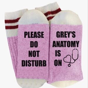 Grey's Anatomy Pink Novelty Socks